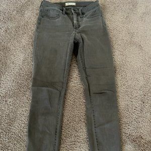 Madewell 9" High Rise Skinny Gray Jeans